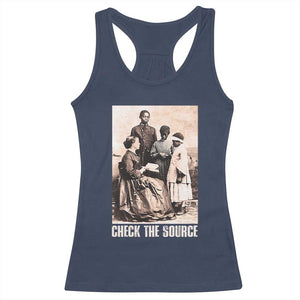 Black History Racerback Tank Top Check the Source African American TS09 Navy Print Your Wear