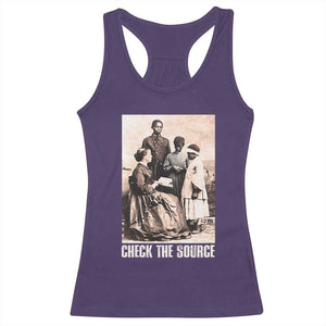 Black History Racerback Tank Top Check the Source African American TS09 Purple Print Your Wear