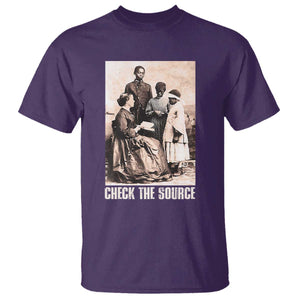 Black History T Shirt Check the Source African American TS09 Purple Print Your Wear