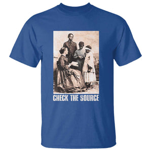 Black History T Shirt Check the Source African American TS09 Royal Blue Print Your Wear