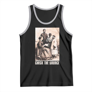 Black History Tank Top Check the Source African American TS09 Black Athletic Heather Print Your Wear