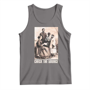 Black History Tank Top Check the Source African American TS09 Deep Heather Print Your Wear