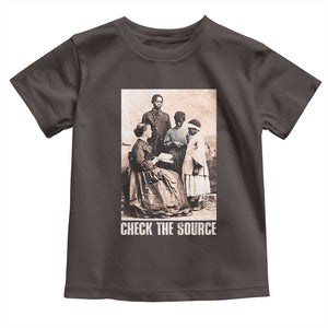 Black History Toddler T Shirt Check the Source African American TS09 Dark Chocolate Print Your Wear