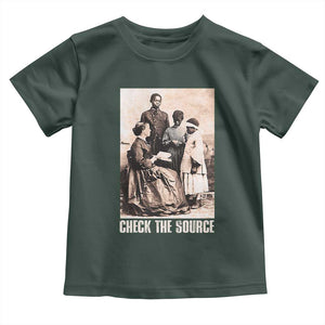 Black History Toddler T Shirt Check the Source African American TS09 Dark Forest Green Print Your Wear