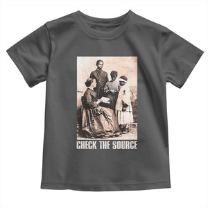 Black History Toddler T Shirt Check the Source African American TS09 Dark Heather Print Your Wear