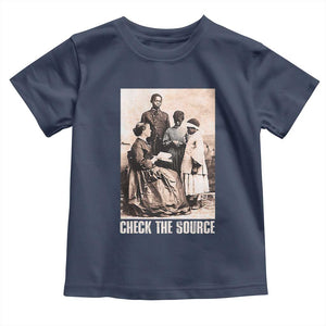 Black History Toddler T Shirt Check the Source African American TS09 Navy Print Your Wear