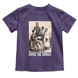 Black History Toddler T Shirt Check the Source African American TS09 Purple Print Your Wear