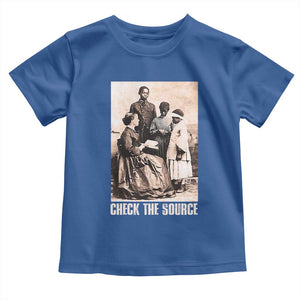 Black History Toddler T Shirt Check the Source African American TS09 Royal Blue Print Your Wear