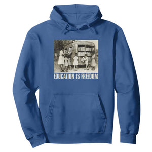 Education Is Freedom Hoodie Black Educator Bookish Black History Month TS09 Royal Blue Print Your Wear