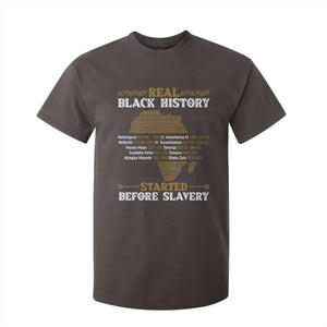 Real Black History Started Before Slavery T Shirt For Kid TS09 Dark Chocolate Print Your Wear