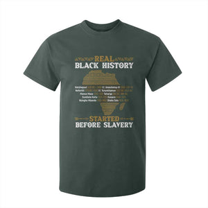 Real Black History Started Before Slavery T Shirt For Kid TS09 Dark Forest Green Print Your Wear