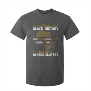 Real Black History Started Before Slavery T Shirt For Kid TS09 Dark Heather Print Your Wear