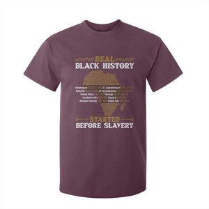 Real Black History Started Before Slavery T Shirt For Kid TS09 Maroon Print Your Wear