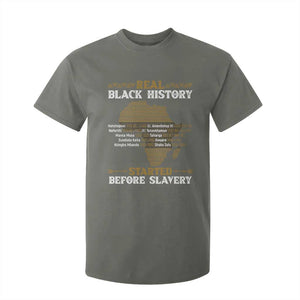 Real Black History Started Before Slavery T Shirt For Kid TS09 Military Green Print Your Wear