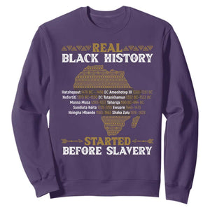 Real Black History Started Before Slavery Sweatshirt TS09 Purple Print Your Wear