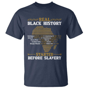 Real Black History Started Before Slavery T Shirt TS09 Navy Print Your Wear