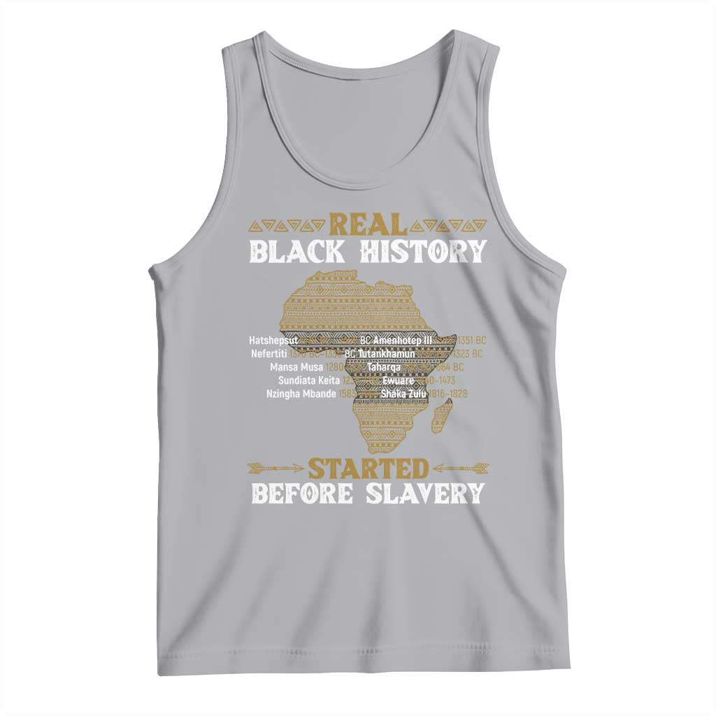Real Black History Started Before Slavery Tank Top TS09 Athletic Heather Print Your Wear