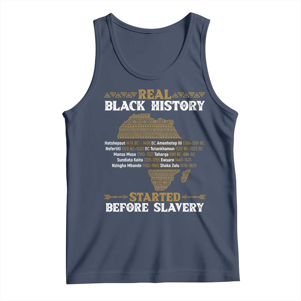 Real Black History Started Before Slavery Tank Top TS09 Navy Print Your Wear