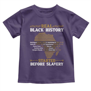 Real Black History Started Before Slavery Toddler T Shirt TS09 Purple Print Your Wear