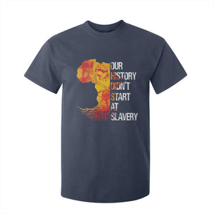 Black History T Shirt For Kid Our History Didn't Start At Slavery TS09 Navy Print Your Wear