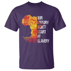 Black History T Shirt Our History Didn't Start At Slavery TS09 Purple Print Your Wear