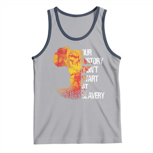 Black History Tank Top Our History Didn't Start At Slavery TS09 Athletic Heather Navy Print Your Wear