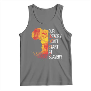 Black History Tank Top Our History Didn't Start At Slavery TS09 Black Heather Print Your Wear