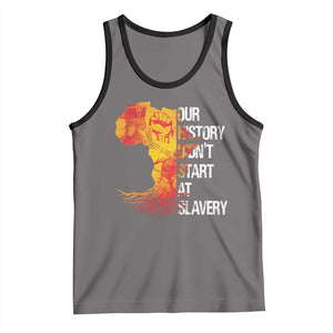 Black History Tank Top Our History Didn't Start At Slavery TS09 Deep Heather Black Print Your Wear