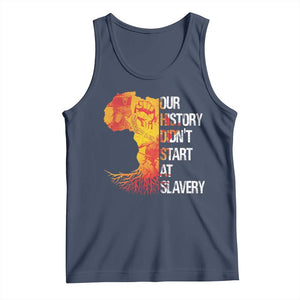 Black History Tank Top Our History Didn't Start At Slavery TS09 Navy Print Your Wear