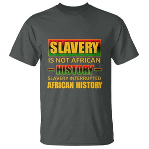 Slavery Is Not African History T Shirt TS09 Dark Heather Print Your Wear