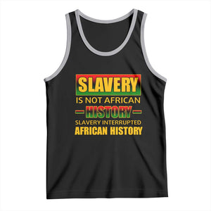 Slavery Is Not African History Tank Top TS09 Black Athletic Heather Print Your Wear