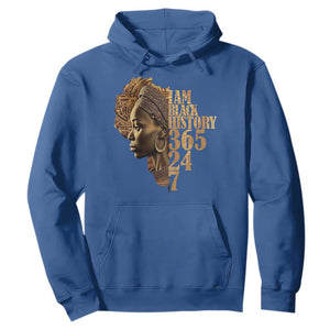 I Am Black History 365 24 7 Hoodie TS09 Royal Blue Print Your Wear