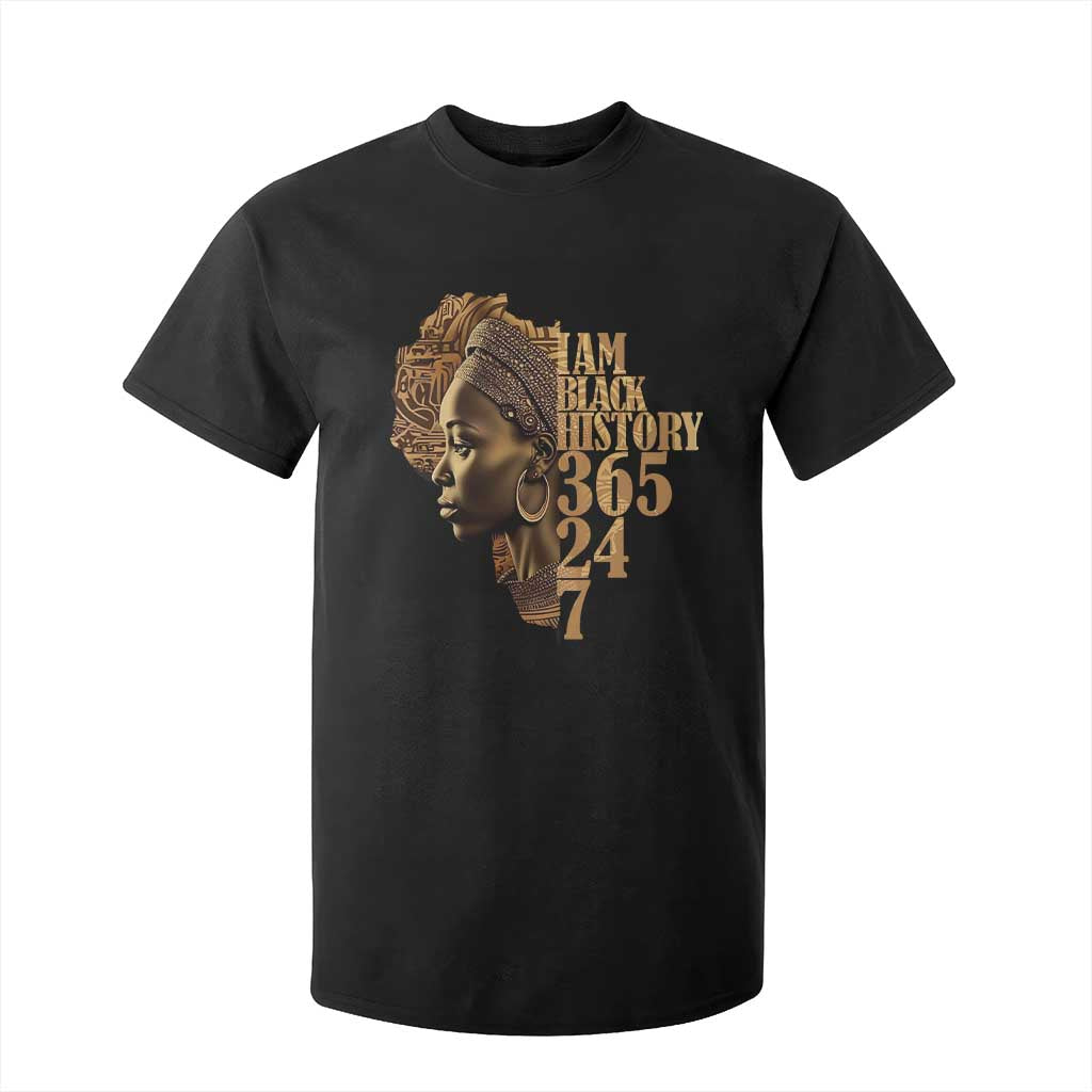 I Am Black History 365 24 7 T Shirt For Kid TS09 Black Print Your Wear