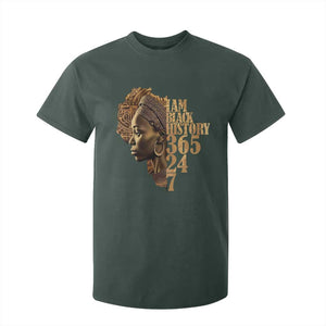 I Am Black History 365 24 7 T Shirt For Kid TS09 Dark Forest Green Print Your Wear