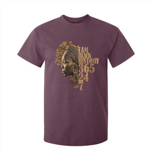 I Am Black History 365 24 7 T Shirt For Kid TS09 Maroon Print Your Wear