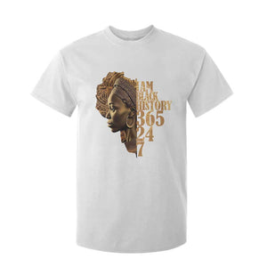 I Am Black History 365 24 7 T Shirt For Kid TS09 White Print Your Wear