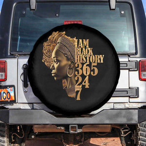 I Am Black History 365 24 7 Spare Tire Cover TS09 No hole Black Print Your Wear