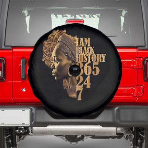 I Am Black History 365 24 7 Spare Tire Cover TS09 Black Print Your Wear