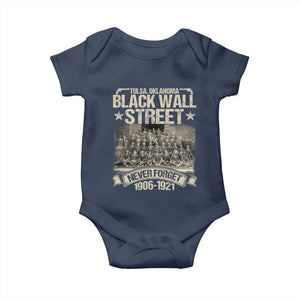 Black Wall Street Baby Onesie Never Forget 1906 1921 Tulsa Black History TS09 Navy Print Your Wear