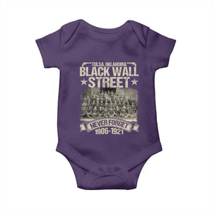 Black Wall Street Baby Onesie Never Forget 1906 1921 Tulsa Black History TS09 Purple Print Your Wear