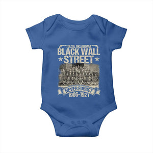 Black Wall Street Baby Onesie Never Forget 1906 1921 Tulsa Black History TS09 Royal Blue Print Your Wear