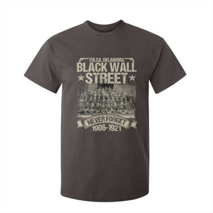 Black Wall Street T Shirt For Kid Never Forget 1906 1921 Tulsa Black History TS09 Dark Chocolate Print Your Wear