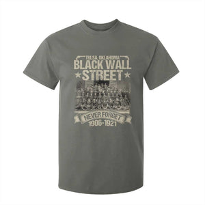 Black Wall Street T Shirt For Kid Never Forget 1906 1921 Tulsa Black History TS09 Military Green Print Your Wear