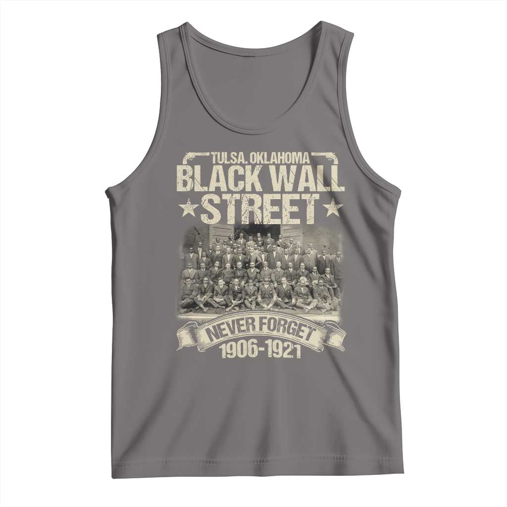 Black Wall Street Tank Top Never Forget 1906 1921 Tulsa Black History TS09 Deep Heather Print Your Wear