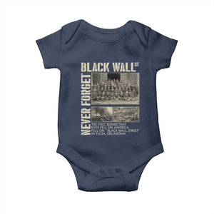 Black Wall Street Baby Onesie Never Forget Tulsa Black History Month TS09 Navy Print Your Wear