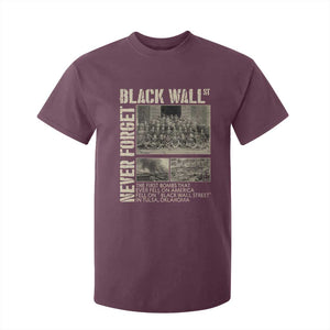 Black Wall Street T Shirt For Kid Never Forget Tulsa Black History Month TS09 Maroon Print Your Wear