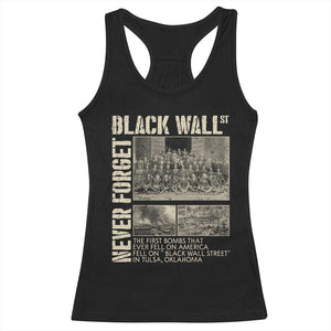 Black Wall Street Racerback Tank Top Never Forget Tulsa Black History Month TS09 Black Print Your Wear