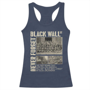 Black Wall Street Racerback Tank Top Never Forget Tulsa Black History Month TS09 Navy Print Your Wear