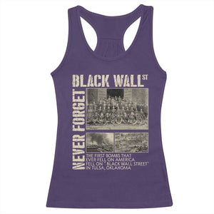 Black Wall Street Racerback Tank Top Never Forget Tulsa Black History Month TS09 Purple Print Your Wear