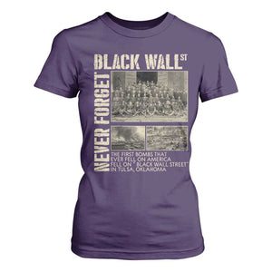 Black Wall Street T Shirt For Women Never Forget Tulsa Black History Month TS09 Purple Print Your Wear